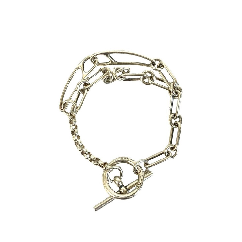 HERMES Silver Charm Bracelet